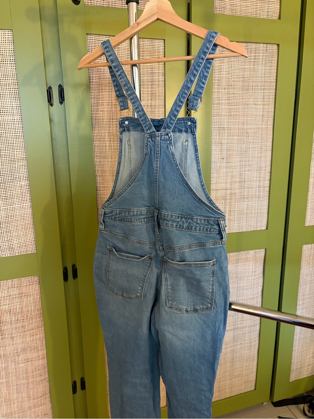 Universal Thread Light Blue Denim Overalls with Bib - Picture 3 of 5